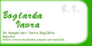boglarka vavra business card