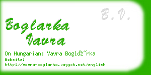 boglarka vavra business card